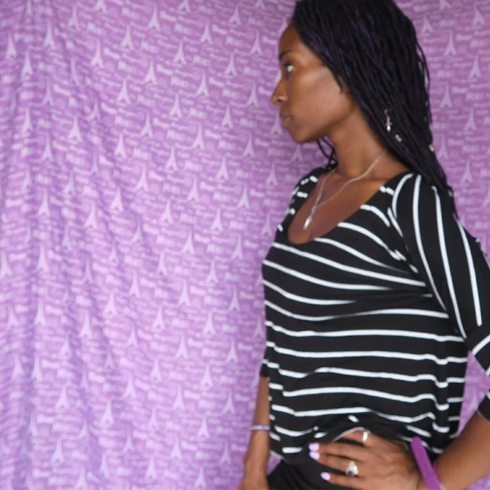 White House Black Market style 570126889 clear stripe double tunic in black XXS
